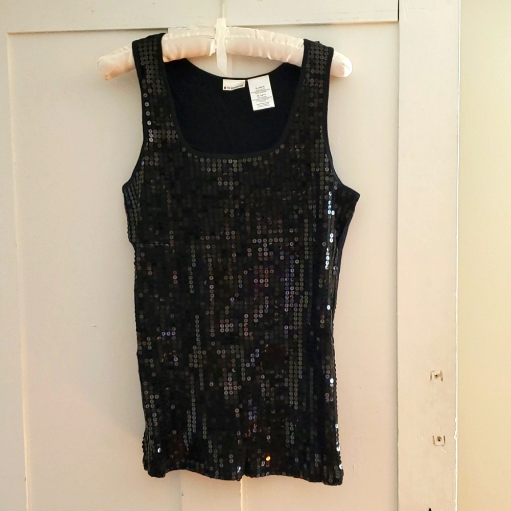No Boundaries sequin tank black XL